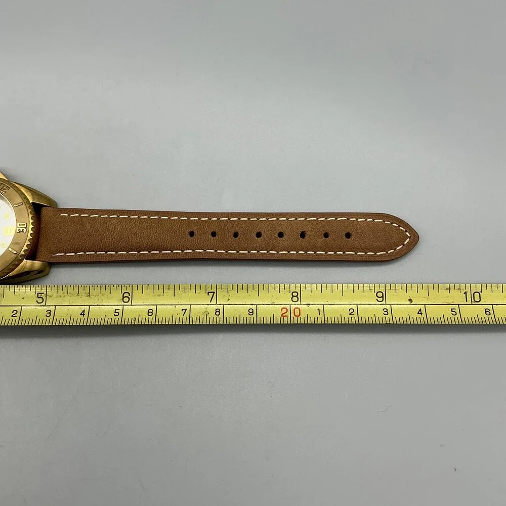 Invicta Angel 15004 Womens Watch 35mm MOP Gold Tone Brown Leather New Battery